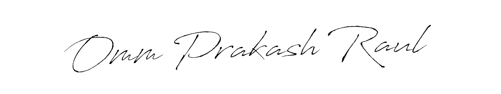 Make a beautiful signature design for name Omm Prakash Raul. With this signature (Antro_Vectra) style, you can create a handwritten signature for free. Omm Prakash Raul signature style 6 images and pictures png