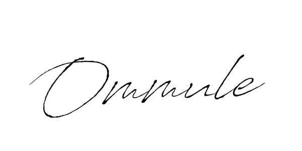 Make a beautiful signature design for name Ommule. With this signature (Antro_Vectra) style, you can create a handwritten signature for free. Ommule signature style 6 images and pictures png