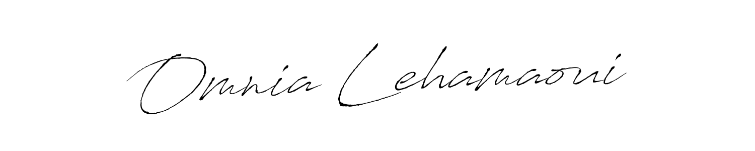Also we have Omnia Lehamaoui name is the best signature style. Create professional handwritten signature collection using Antro_Vectra autograph style. Omnia Lehamaoui signature style 6 images and pictures png