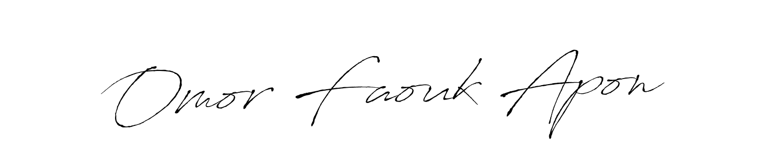 The best way (Antro_Vectra) to make a short signature is to pick only two or three words in your name. The name Omor Faouk Apon include a total of six letters. For converting this name. Omor Faouk Apon signature style 6 images and pictures png