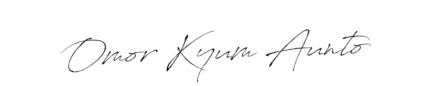 Create a beautiful signature design for name Omor Kyum Aunto. With this signature (Antro_Vectra) fonts, you can make a handwritten signature for free. Omor Kyum Aunto signature style 6 images and pictures png