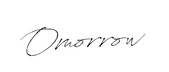 Make a beautiful signature design for name Omorrow. With this signature (Antro_Vectra) style, you can create a handwritten signature for free. Omorrow signature style 6 images and pictures png