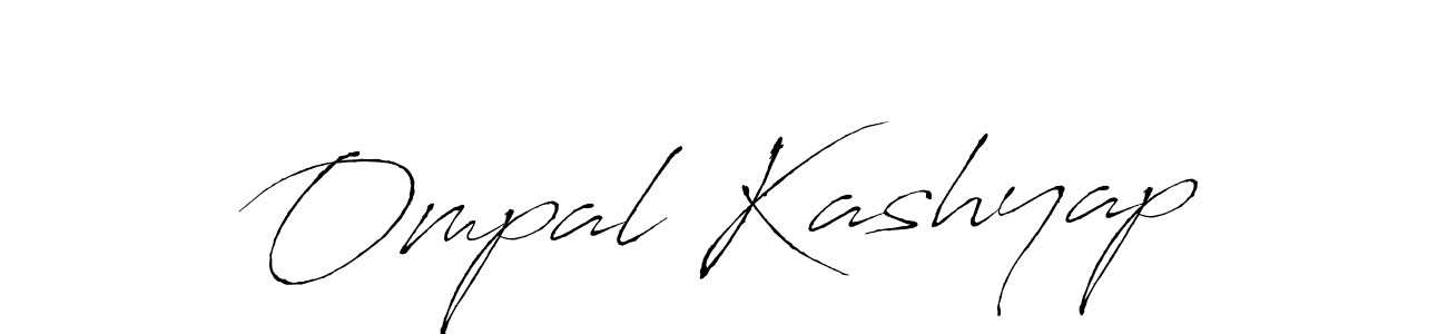 How to make Ompal Kashyap name signature. Use Antro_Vectra style for creating short signs online. This is the latest handwritten sign. Ompal Kashyap signature style 6 images and pictures png