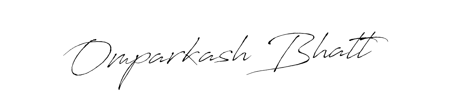 Create a beautiful signature design for name Omparkash Bhatt. With this signature (Antro_Vectra) fonts, you can make a handwritten signature for free. Omparkash Bhatt signature style 6 images and pictures png