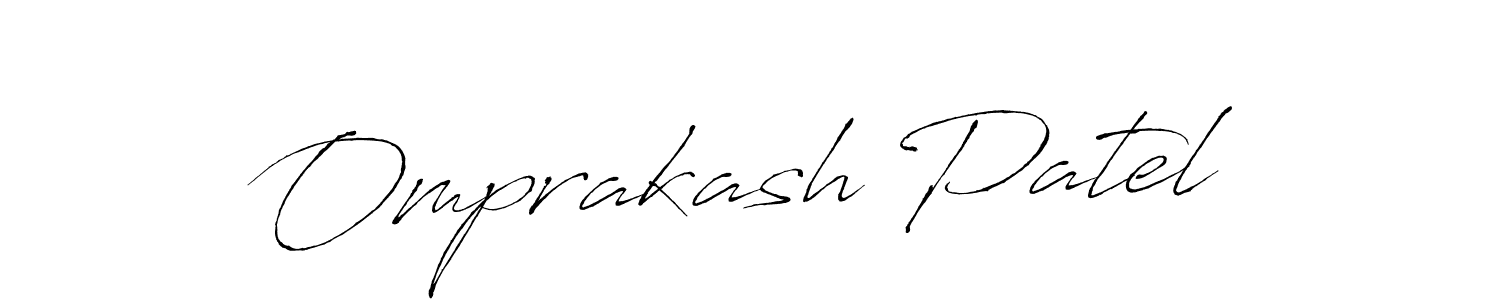 The best way (Antro_Vectra) to make a short signature is to pick only two or three words in your name. The name Omprakash Patel include a total of six letters. For converting this name. Omprakash Patel signature style 6 images and pictures png