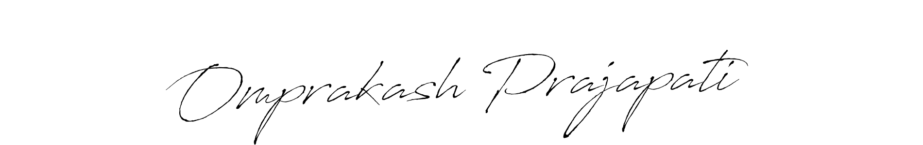 Omprakash Prajapati stylish signature style. Best Handwritten Sign (Antro_Vectra) for my name. Handwritten Signature Collection Ideas for my name Omprakash Prajapati. Omprakash Prajapati signature style 6 images and pictures png
