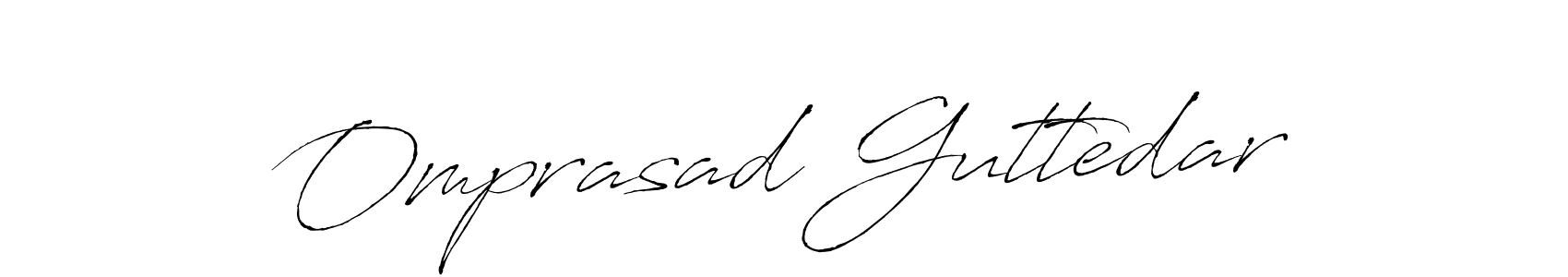 How to make Omprasad Guttedar name signature. Use Antro_Vectra style for creating short signs online. This is the latest handwritten sign. Omprasad Guttedar signature style 6 images and pictures png