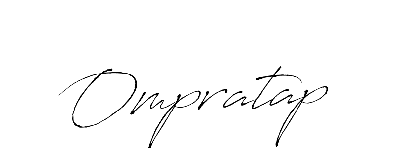 How to make Ompratap signature? Antro_Vectra is a professional autograph style. Create handwritten signature for Ompratap name. Ompratap signature style 6 images and pictures png