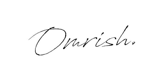 How to make Omrish. name signature. Use Antro_Vectra style for creating short signs online. This is the latest handwritten sign. Omrish. signature style 6 images and pictures png