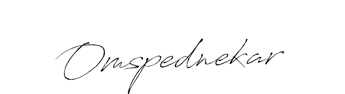 Make a beautiful signature design for name Omspednekar. With this signature (Antro_Vectra) style, you can create a handwritten signature for free. Omspednekar signature style 6 images and pictures png