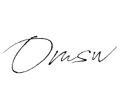 if you are searching for the best signature style for your name Omsw. so please give up your signature search. here we have designed multiple signature styles  using Antro_Vectra. Omsw signature style 6 images and pictures png