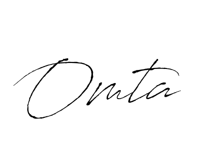 The best way (Antro_Vectra) to make a short signature is to pick only two or three words in your name. The name Omta include a total of six letters. For converting this name. Omta signature style 6 images and pictures png