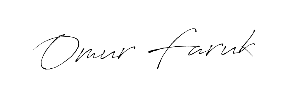 Omur Faruk stylish signature style. Best Handwritten Sign (Antro_Vectra) for my name. Handwritten Signature Collection Ideas for my name Omur Faruk. Omur Faruk signature style 6 images and pictures png