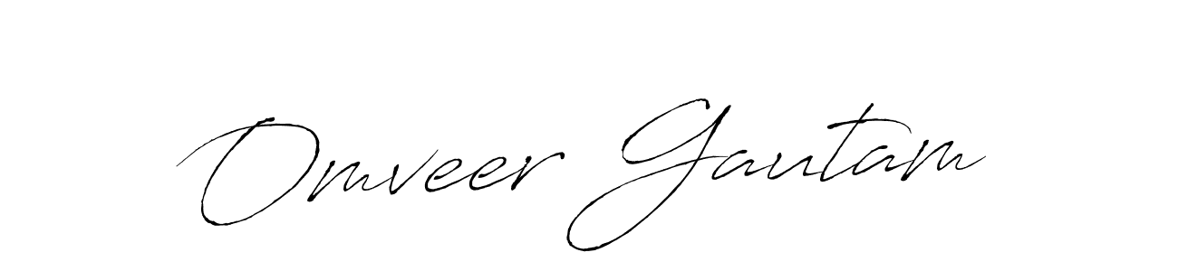 Omveer Gautam stylish signature style. Best Handwritten Sign (Antro_Vectra) for my name. Handwritten Signature Collection Ideas for my name Omveer Gautam. Omveer Gautam signature style 6 images and pictures png