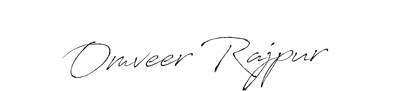 How to make Omveer Rajpur signature? Antro_Vectra is a professional autograph style. Create handwritten signature for Omveer Rajpur name. Omveer Rajpur signature style 6 images and pictures png