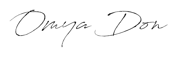 The Antro_Vectra typeface gives name Omya Don a refined look. Suitable for certificates, diplomas, and official verification. Omya Don signature style 6 images and pictures png