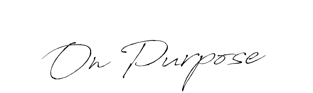 The best way (Antro_Vectra) to make a short signature is to pick only two or three words in your name. The name On Purpose include a total of six letters. For converting this name. On Purpose signature style 6 images and pictures png