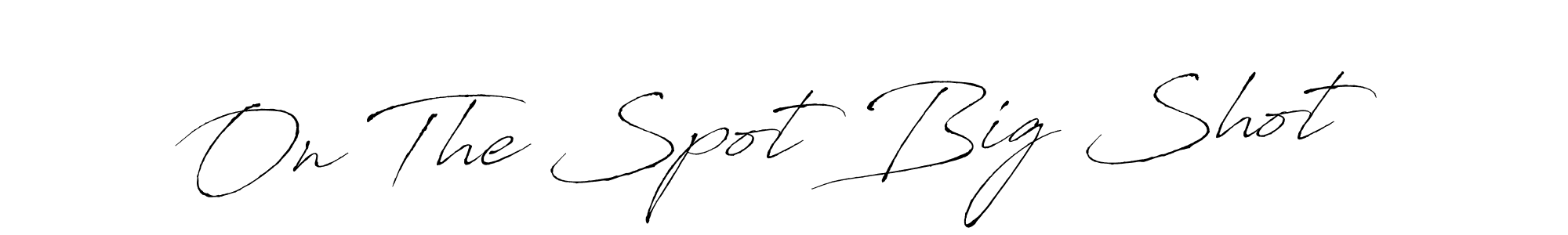 How to make On The Spot Big Shot name signature. Use Antro_Vectra style for creating short signs online. This is the latest handwritten sign. On The Spot Big Shot signature style 6 images and pictures png