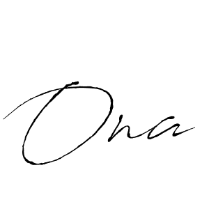 Ona stylish signature style. Best Handwritten Sign (Antro_Vectra) for my name. Handwritten Signature Collection Ideas for my name Ona. Ona signature style 6 images and pictures png