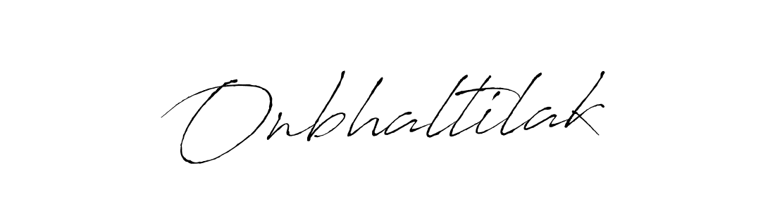 How to make Onbhaltilak name signature. Use Antro_Vectra style for creating short signs online. This is the latest handwritten sign. Onbhaltilak signature style 6 images and pictures png