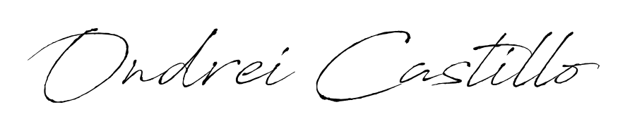 Upgrade your professional image with Ondrei Castillo signature created with Antro_Vectra font. Fast, free, and watermark-free download. Ondrei Castillo signature style 6 images and pictures png
