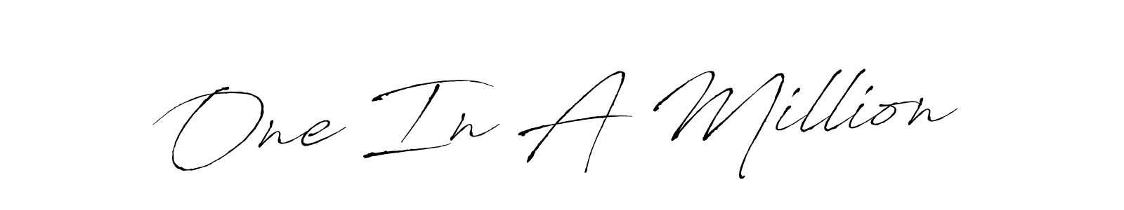 Make a beautiful signature design for name One In A Million. Use this online signature maker to create a handwritten signature for free. One In A Million signature style 6 images and pictures png