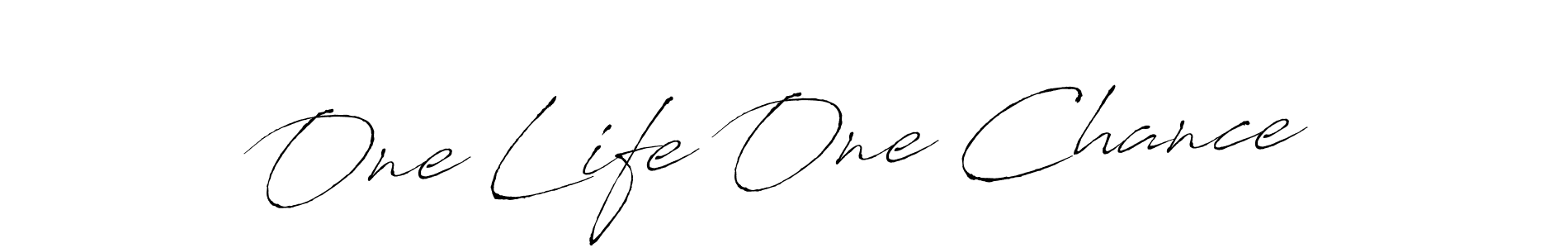 Use a signature maker to create a handwritten signature online. With this signature software, you can design (Antro_Vectra) your own signature for name One Life One Chance. One Life One Chance signature style 6 images and pictures png