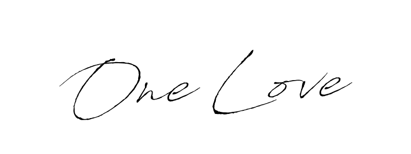 One Love stylish signature style. Best Handwritten Sign (Antro_Vectra) for my name. Handwritten Signature Collection Ideas for my name One Love. One Love signature style 6 images and pictures png