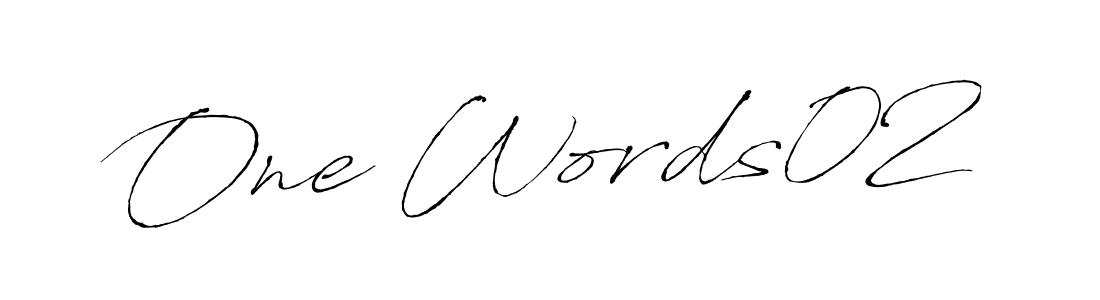 Also You can easily find your signature by using the search form. We will create One Words02 name handwritten signature images for you free of cost using Antro_Vectra sign style. One Words02 signature style 6 images and pictures png