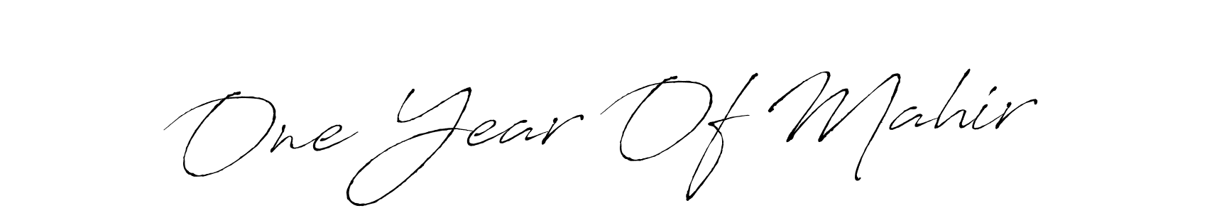 How to make One Year Of Mahir name signature. Use Antro_Vectra style for creating short signs online. This is the latest handwritten sign. One Year Of Mahir signature style 6 images and pictures png