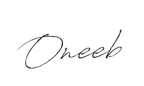 Design your own signature with our free online signature maker. With this signature software, you can create a handwritten (Antro_Vectra) signature for name Oneeb. Oneeb signature style 6 images and pictures png