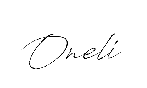 Create a beautiful signature design for name Oneli. With this signature (Antro_Vectra) fonts, you can make a handwritten signature for free. Oneli signature style 6 images and pictures png