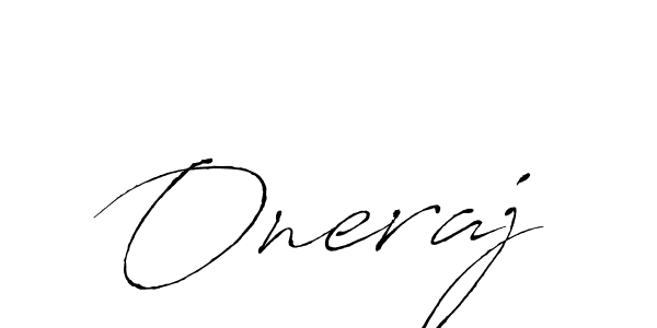 Make a beautiful signature design for name Oneraj. With this signature (Antro_Vectra) style, you can create a handwritten signature for free. Oneraj signature style 6 images and pictures png