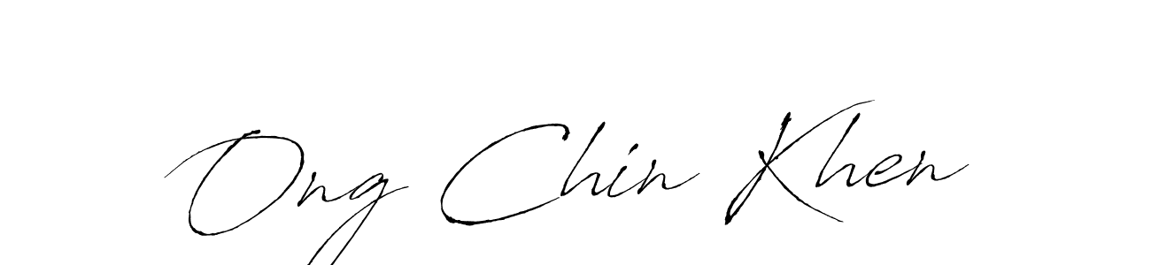 How to make Ong Chin Khen name signature. Use Antro_Vectra style for creating short signs online. This is the latest handwritten sign. Ong Chin Khen signature style 6 images and pictures png