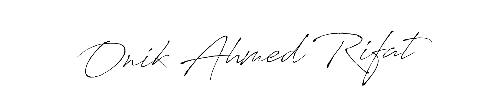 Antro_Vectra is a professional signature style that is perfect for those who want to add a touch of class to their signature. It is also a great choice for those who want to make their signature more unique. Get Onik Ahmed Rifat name to fancy signature for free. Onik Ahmed Rifat signature style 6 images and pictures png