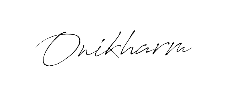 How to make Onikharm name signature. Use Antro_Vectra style for creating short signs online. This is the latest handwritten sign. Onikharm signature style 6 images and pictures png
