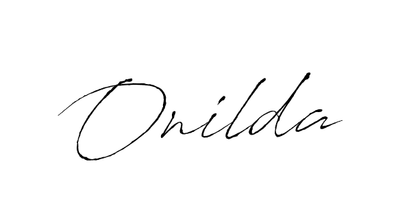 Design your own signature with our free online signature maker. With this signature software, you can create a handwritten (Antro_Vectra) signature for name Onilda. Onilda signature style 6 images and pictures png