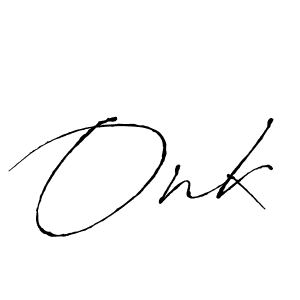 Make a beautiful signature design for name Onk. With this signature (Antro_Vectra) style, you can create a handwritten signature for free. Onk signature style 6 images and pictures png