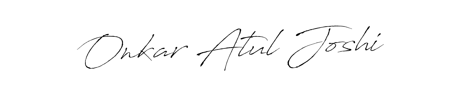 How to make Onkar Atul Joshi name signature. Use Antro_Vectra style for creating short signs online. This is the latest handwritten sign. Onkar Atul Joshi signature style 6 images and pictures png