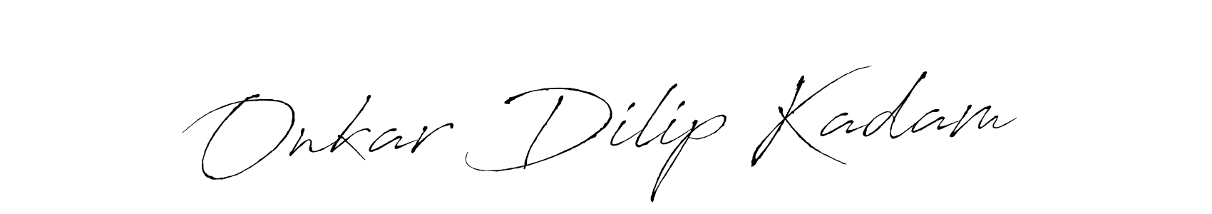 How to make Onkar Dilip Kadam name signature. Use Antro_Vectra style for creating short signs online. This is the latest handwritten sign. Onkar Dilip Kadam signature style 6 images and pictures png