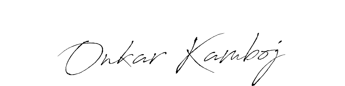 Make a beautiful signature design for name Onkar Kamboj. With this signature (Antro_Vectra) style, you can create a handwritten signature for free. Onkar Kamboj signature style 6 images and pictures png