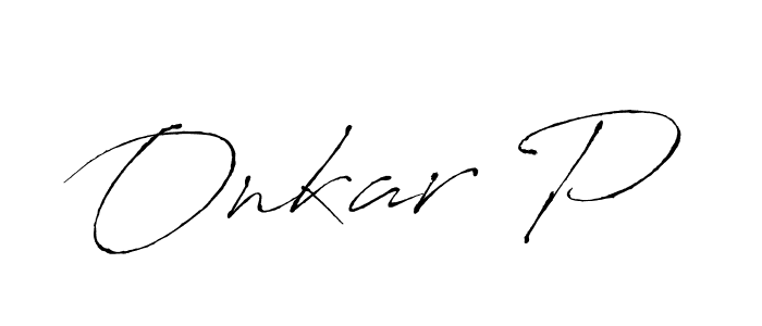 Create a beautiful signature design for name Onkar P. With this signature (Antro_Vectra) fonts, you can make a handwritten signature for free. Onkar P signature style 6 images and pictures png