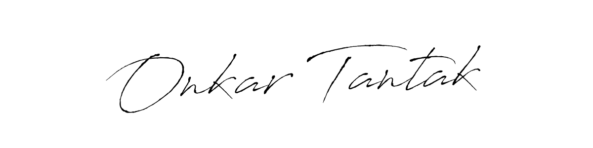 How to make Onkar Tantak name signature. Use Antro_Vectra style for creating short signs online. This is the latest handwritten sign. Onkar Tantak signature style 6 images and pictures png