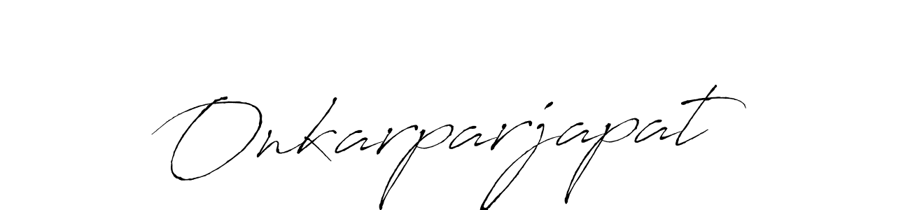 Design your own signature with our free online signature maker. With this signature software, you can create a handwritten (Antro_Vectra) signature for name Onkarparjapat. Onkarparjapat signature style 6 images and pictures png