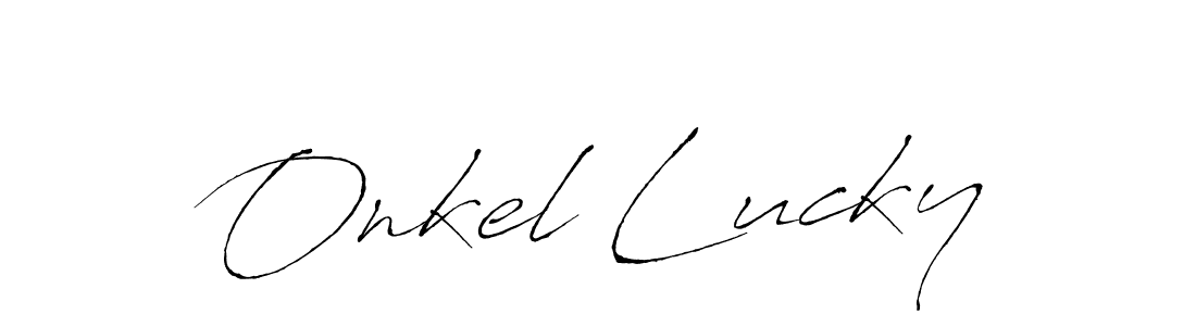 Once you've used our free online signature maker to create your best signature Antro_Vectra style, it's time to enjoy all of the benefits that Onkel Lucky name signing documents. Onkel Lucky signature style 6 images and pictures png