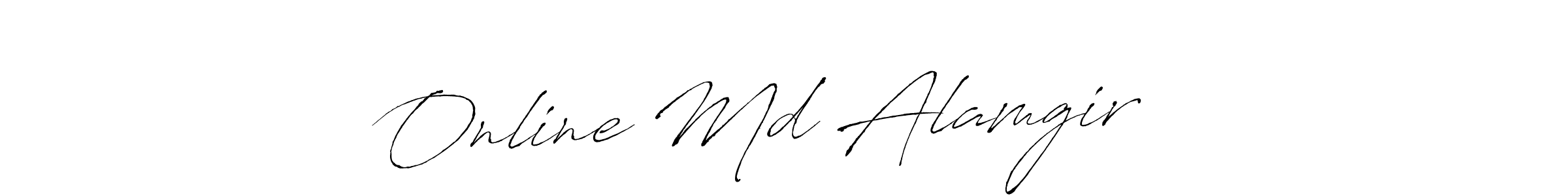 Use a signature maker to create a handwritten signature online. With this signature software, you can design (Antro_Vectra) your own signature for name Online Md Alamgir ❌❌. Online Md Alamgir ❌❌ signature style 6 images and pictures png