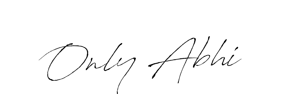 How to make Only Abhi name signature. Use Antro_Vectra style for creating short signs online. This is the latest handwritten sign. Only Abhi signature style 6 images and pictures png
