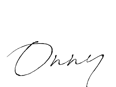 Use a signature maker to create a handwritten signature online. With this signature software, you can design (Antro_Vectra) your own signature for name Onny. Onny signature style 6 images and pictures png