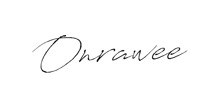 You should practise on your own different ways (Antro_Vectra) to write your name (Onrawee) in signature. don't let someone else do it for you. Onrawee signature style 6 images and pictures png