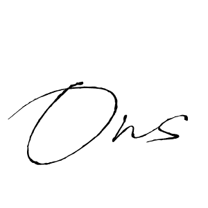 Design your own signature with our free online signature maker. With this signature software, you can create a handwritten (Antro_Vectra) signature for name Ons. Ons signature style 6 images and pictures png